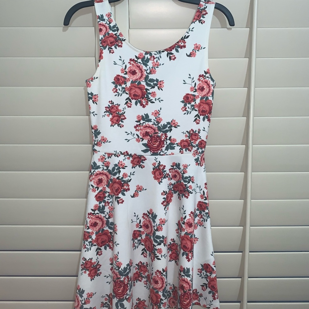 White floral dress